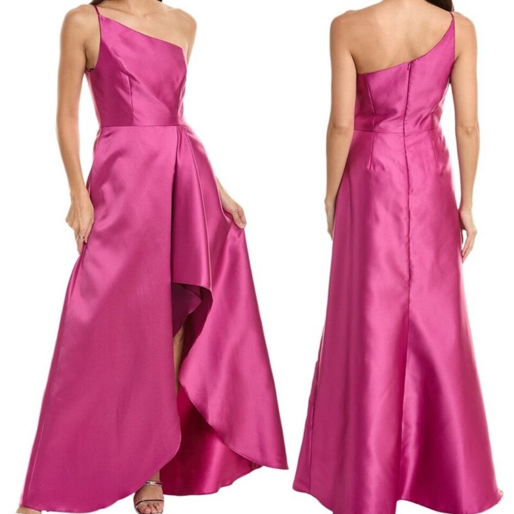 Elegant Pink One-Shoulder Dress